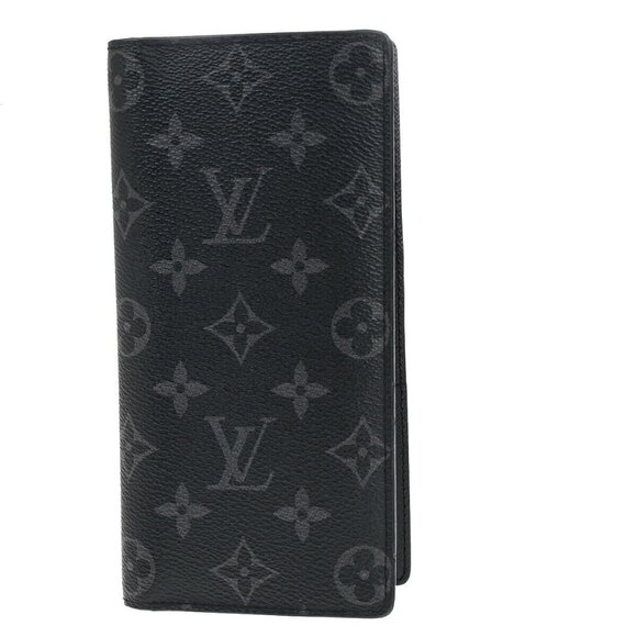 LOUIS VUITTON Portefeuille Brazza Long Wallet Monogram Eclipse BK